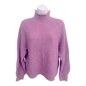 American Eagle XS Mockneck Cropped Lilac/Lavender Sweater NWT